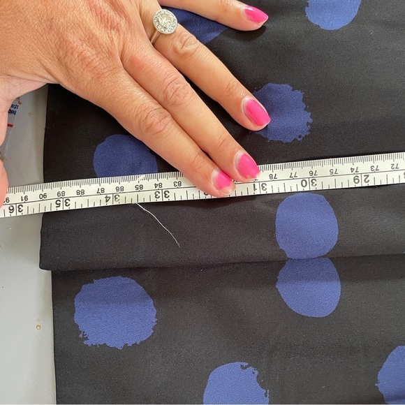 Anthropologie Corey Lynn Calter Blue & Black Polka Dot Dress - Picture 5 of 14